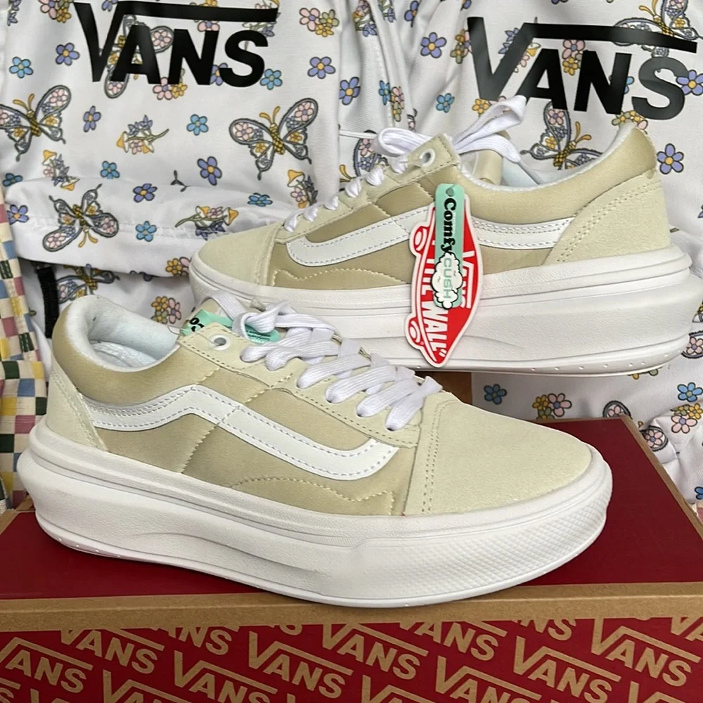 Vans WMNS Old Skool Over Sand/White VN0A705E1NF Platforms Sneakers